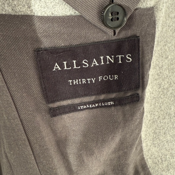 AllSaints Single-Button Overcoat - Picture 3 of 3